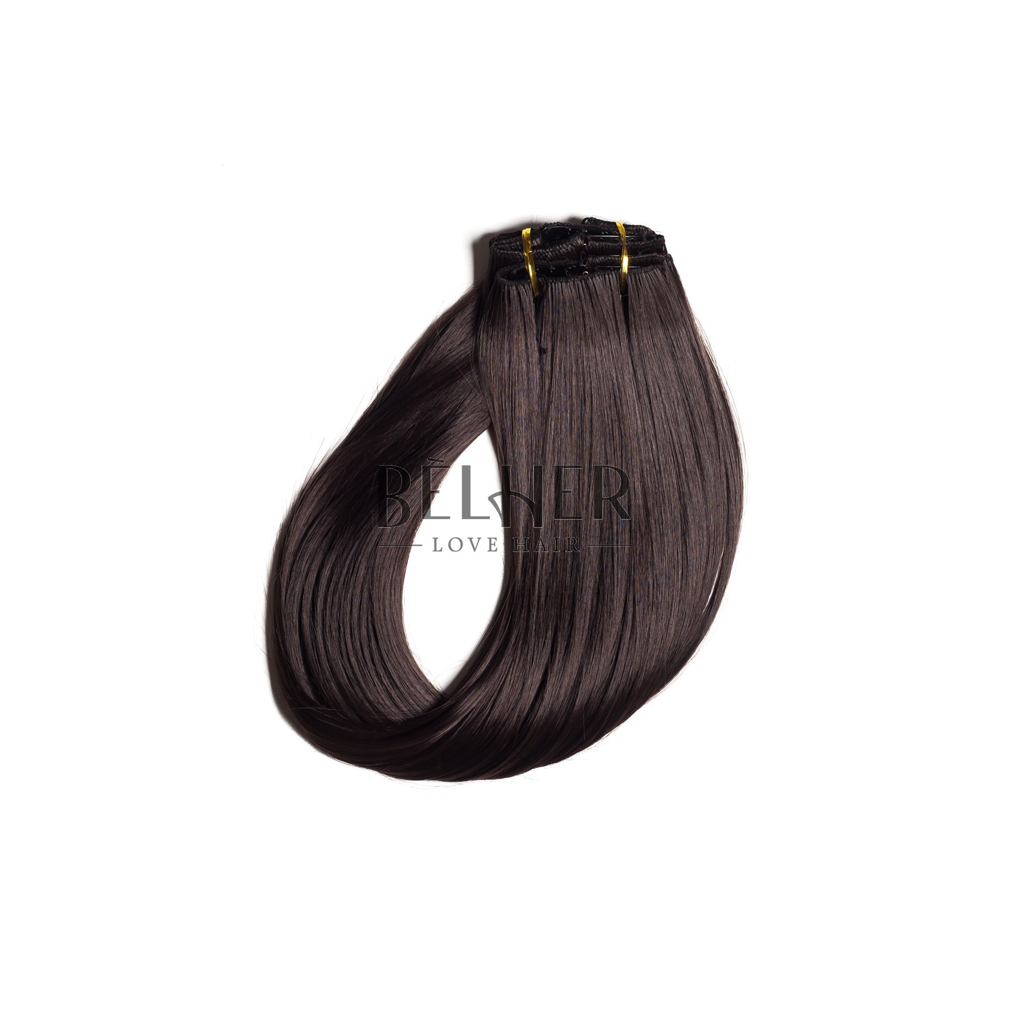 Extensii clip-on saten natural