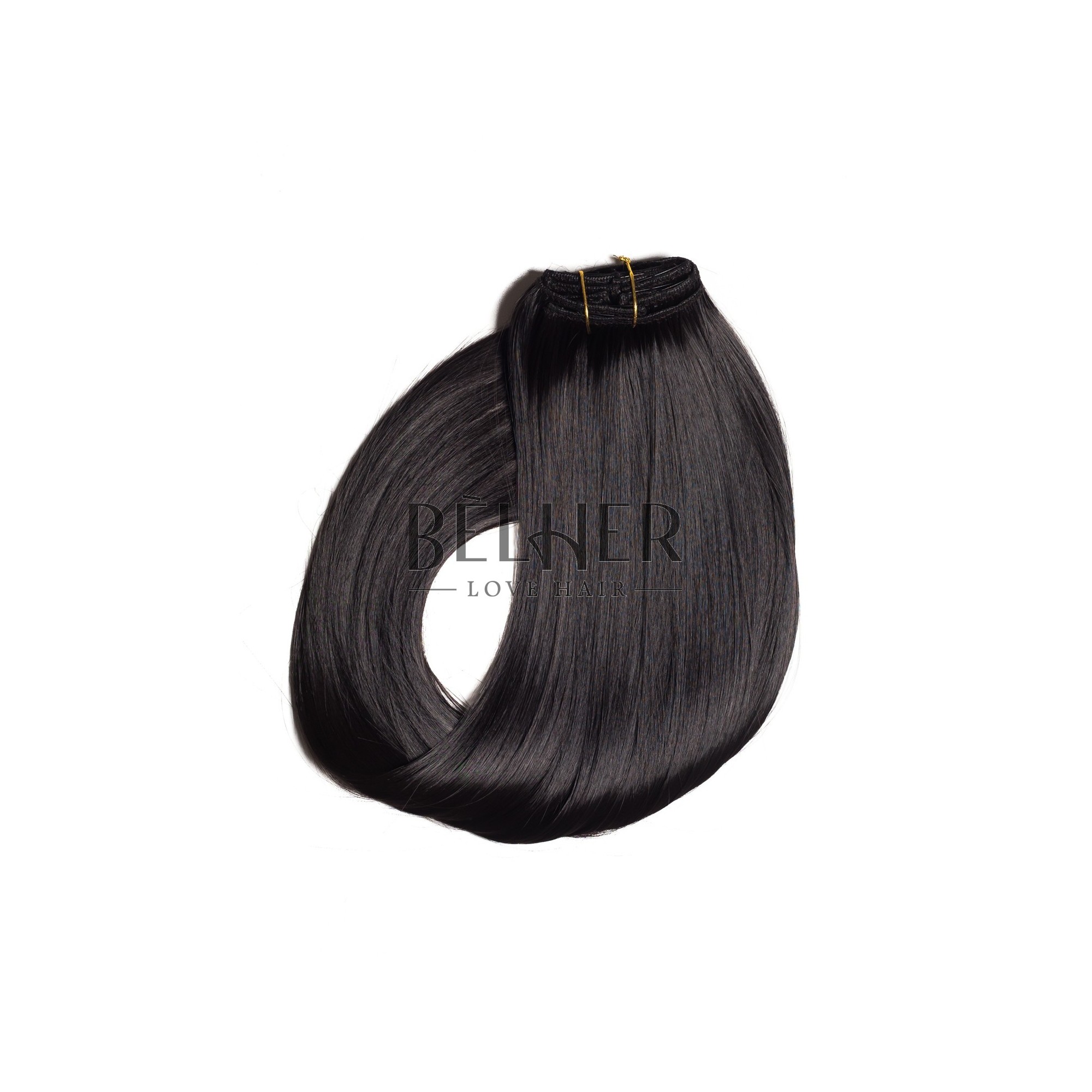 Extensii clip-on saten inchis