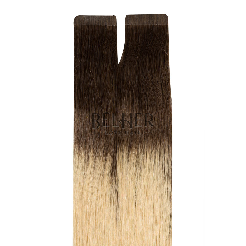 Extensii Tape-On Premium Ombre Ciocolatiu-Blond Extensii Tape-On Premium Ombre Ciocolatiu-Blond