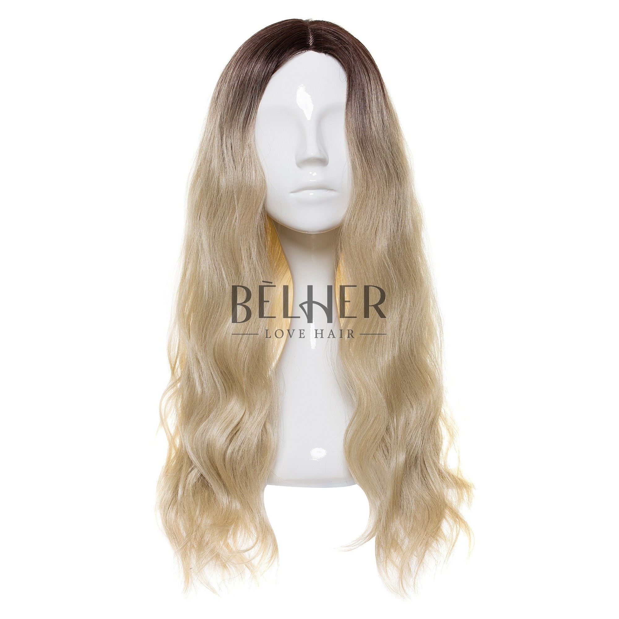 Peruca rania ombre blond deschis