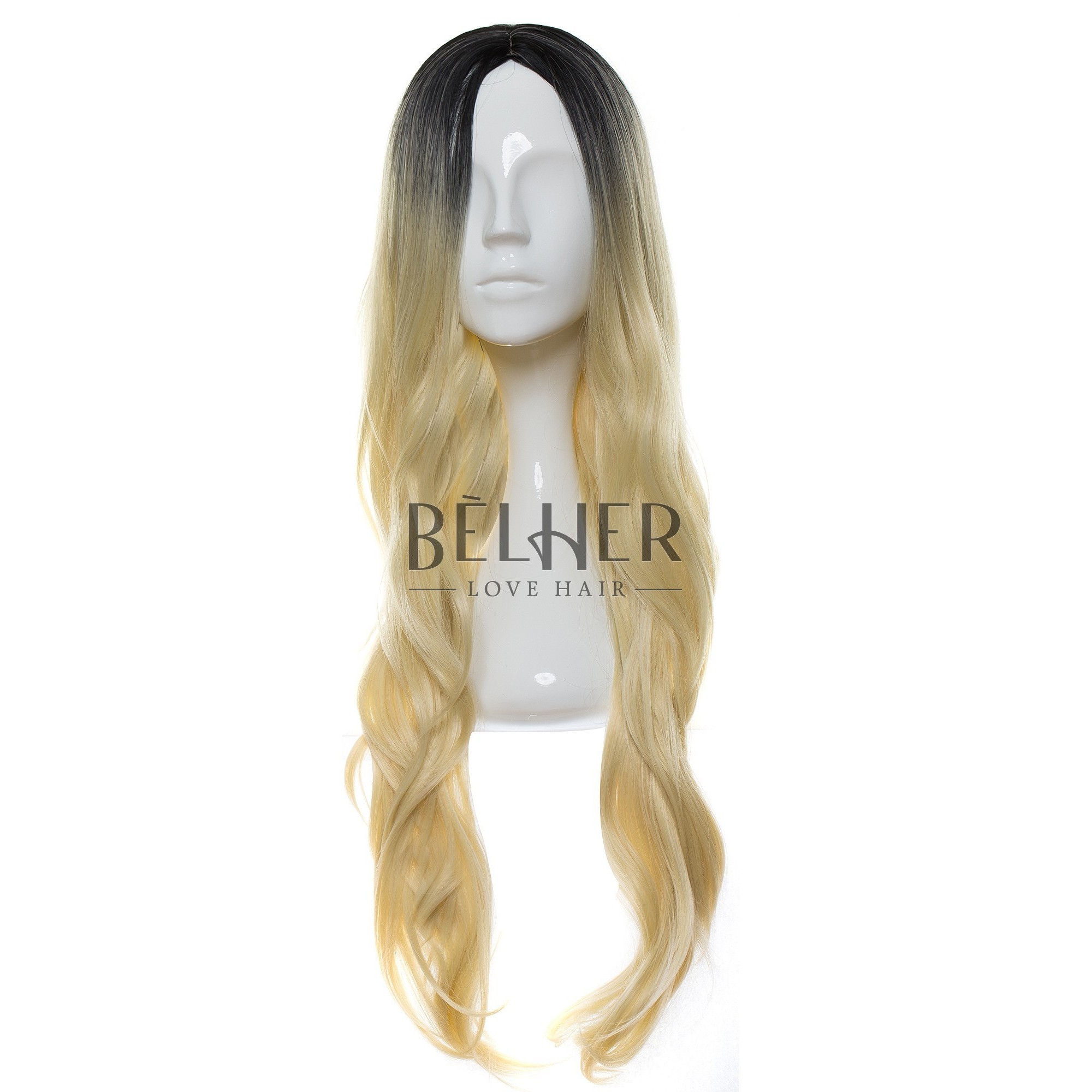 Peruca selena ombre blond deschis