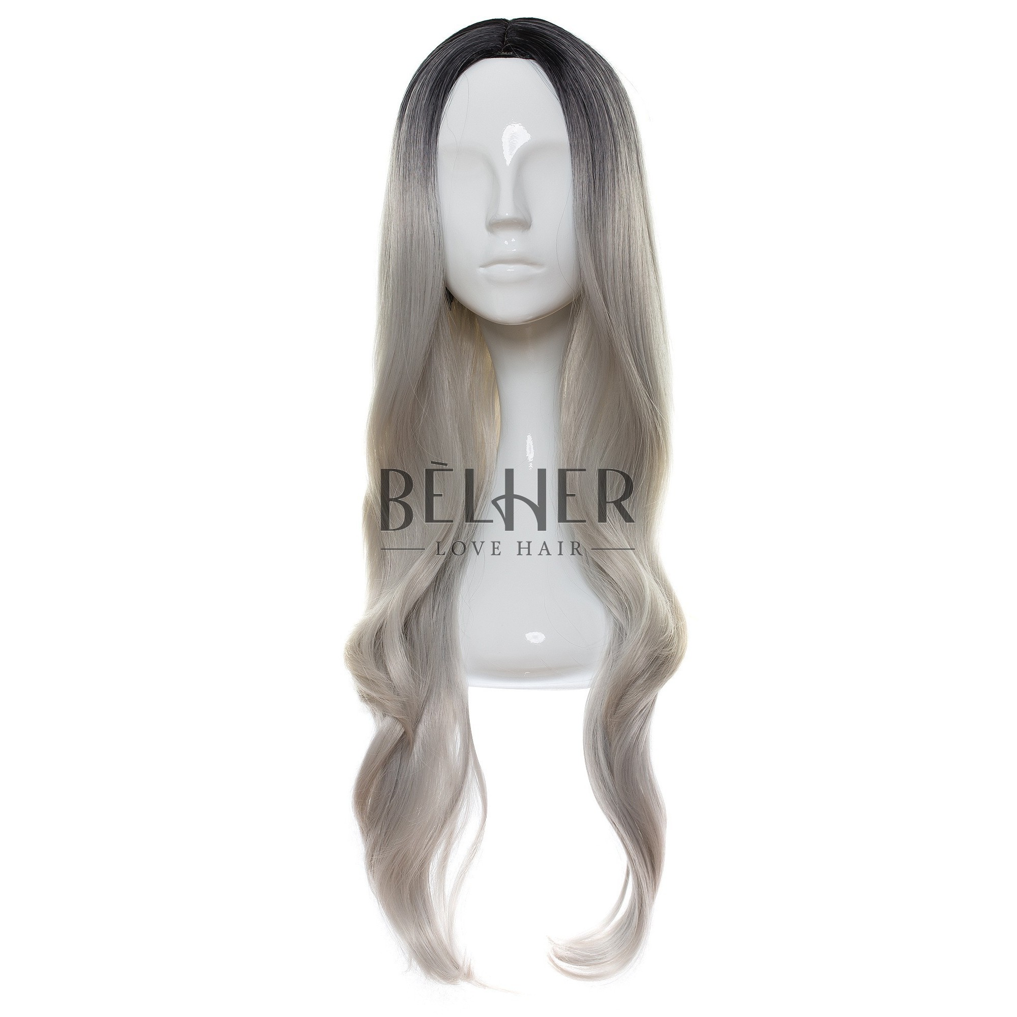 Peruca selena ombre gri
