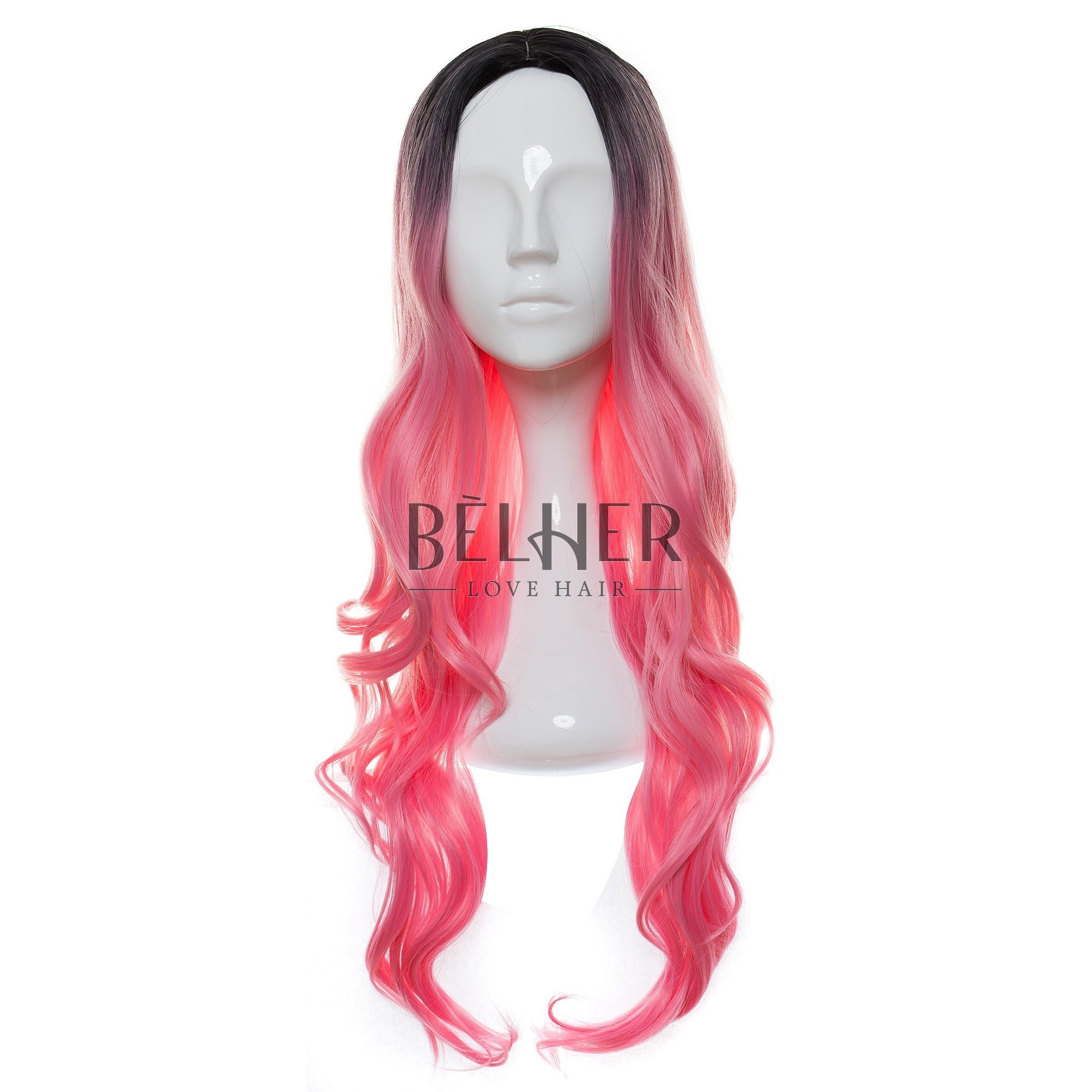 Peruca selena ombre roz
