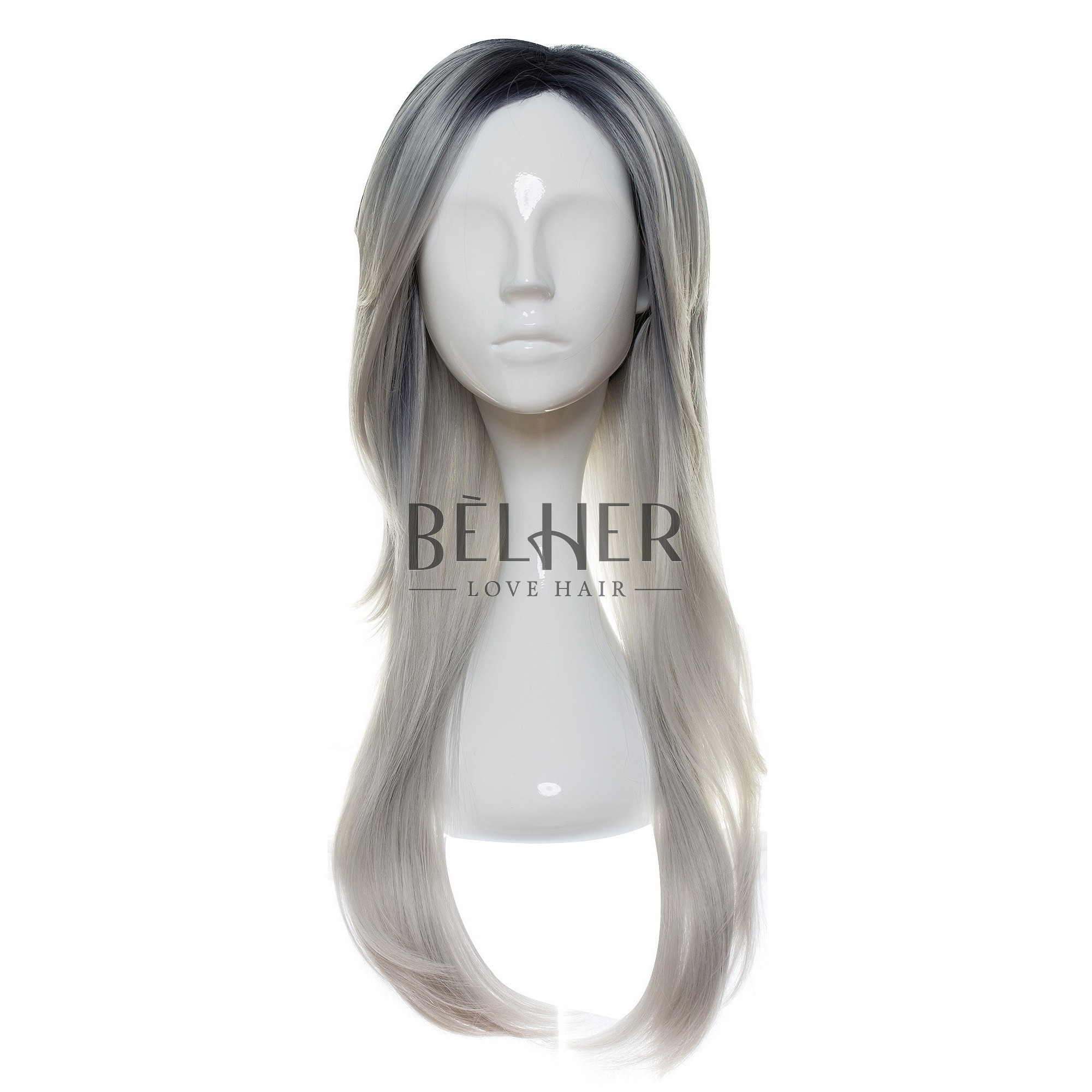 Peruca samia ombre blond platinat