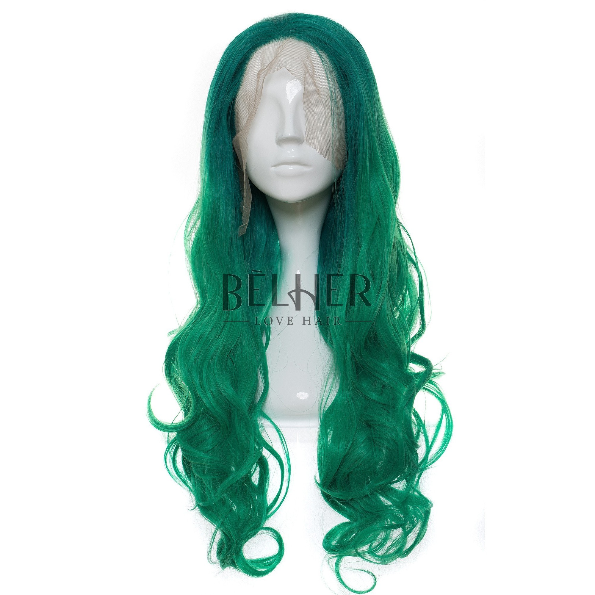 Peruca valeria ombre verde