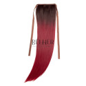 Coada Fibra Sintetica 55cm Ombre Brunet Rosu
