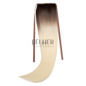 Coada Fibra Sintetica 55cm Ombre Saten Blond Platinat