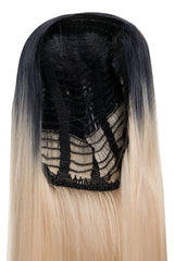 Peruca Partiala 3/4 Ombre Blond Alb