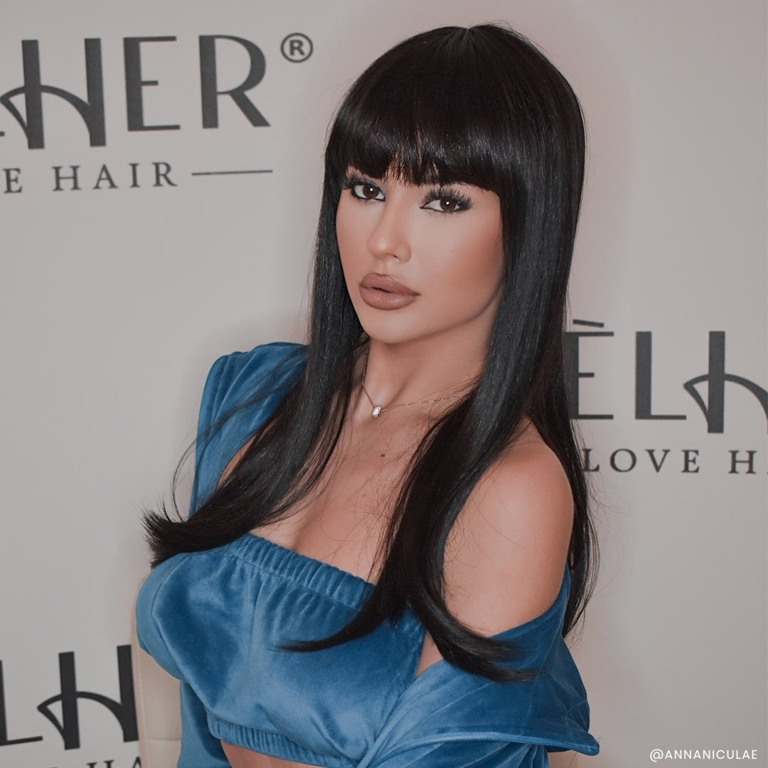 Peruca Sabrina Negru Natural