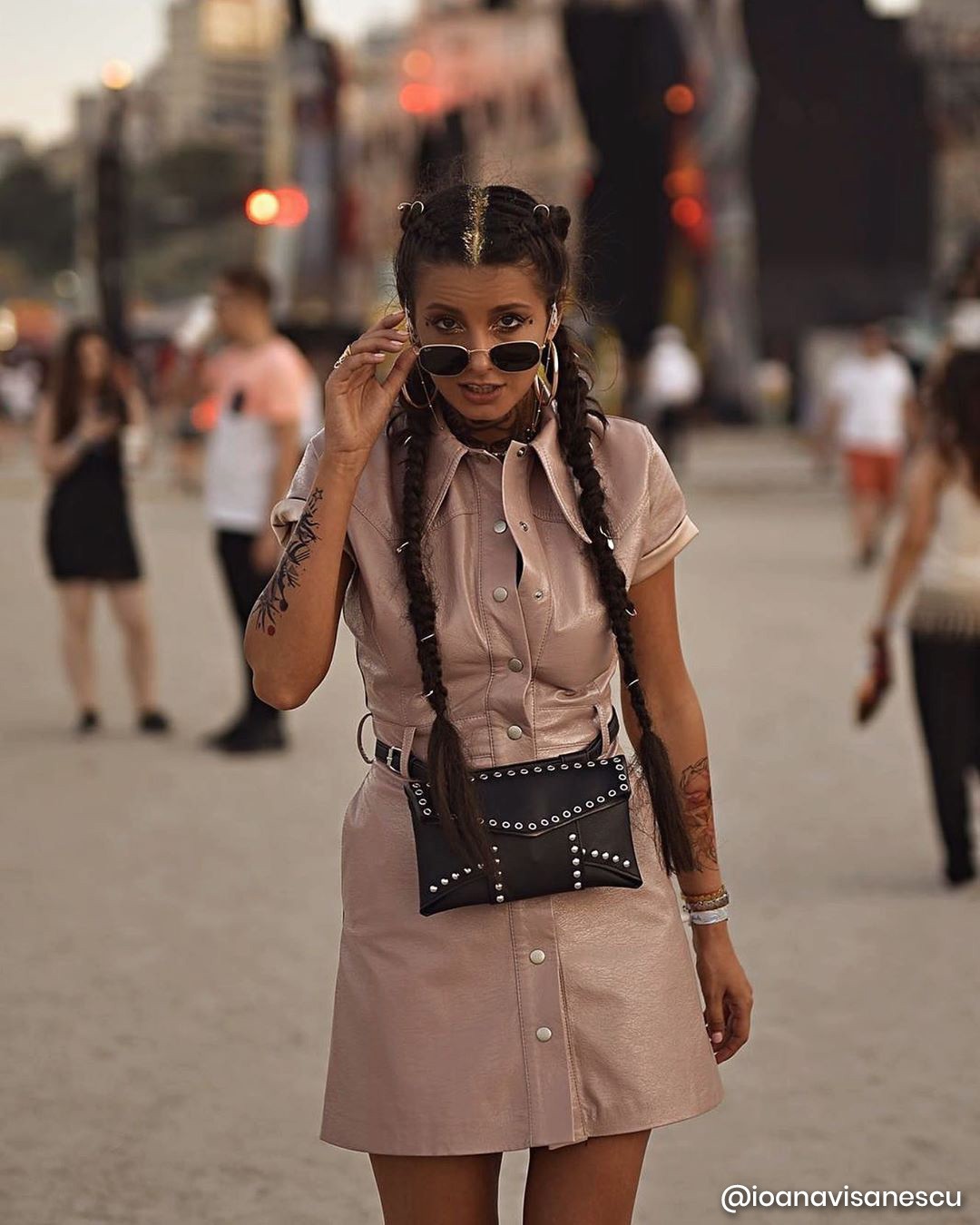 Par Jumbo Ombre Galben Neon