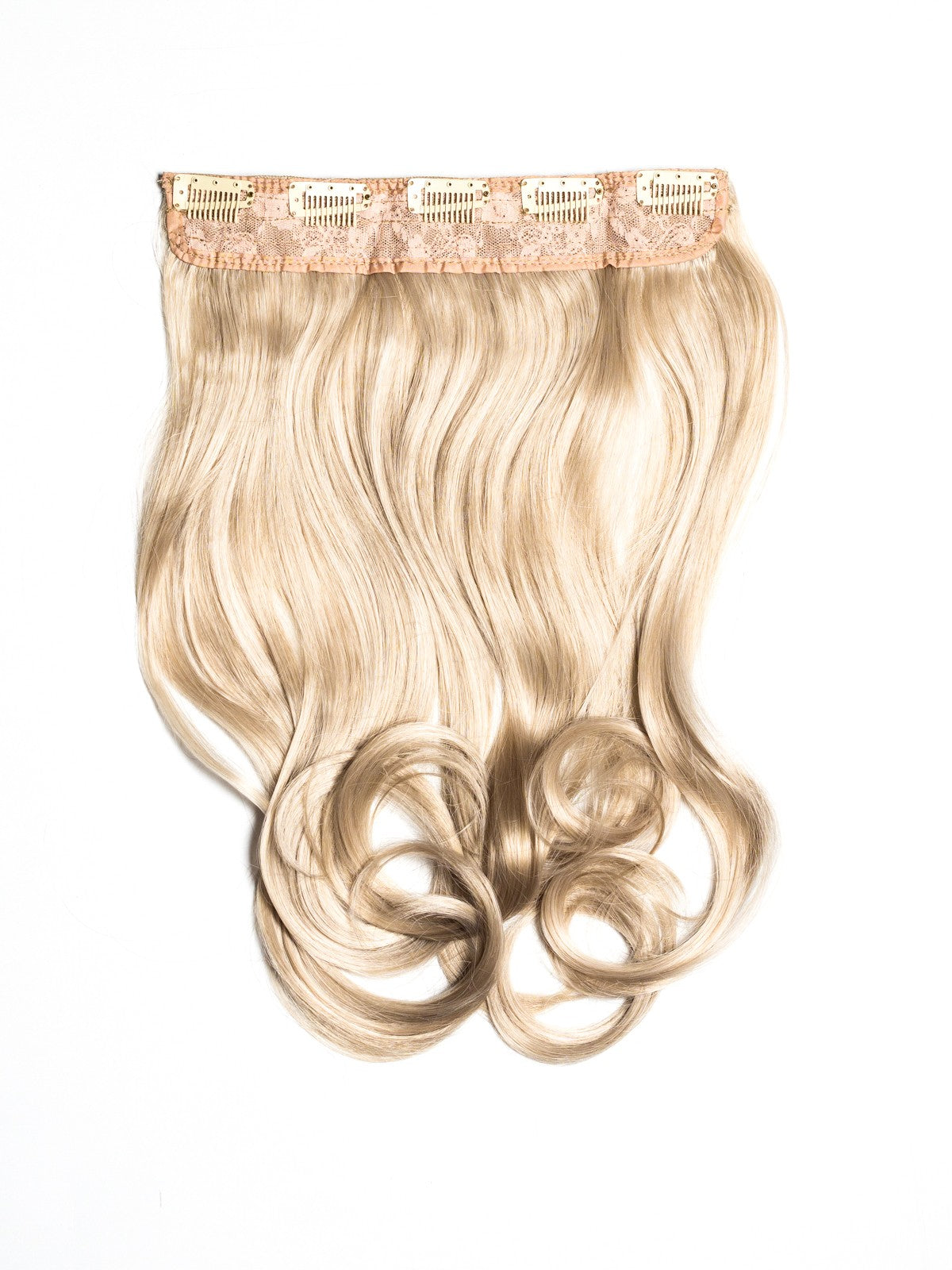 Blond Cenusiu Tresa Clip-On Ondulat