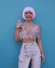 Peruca CARLA Roz Pastel