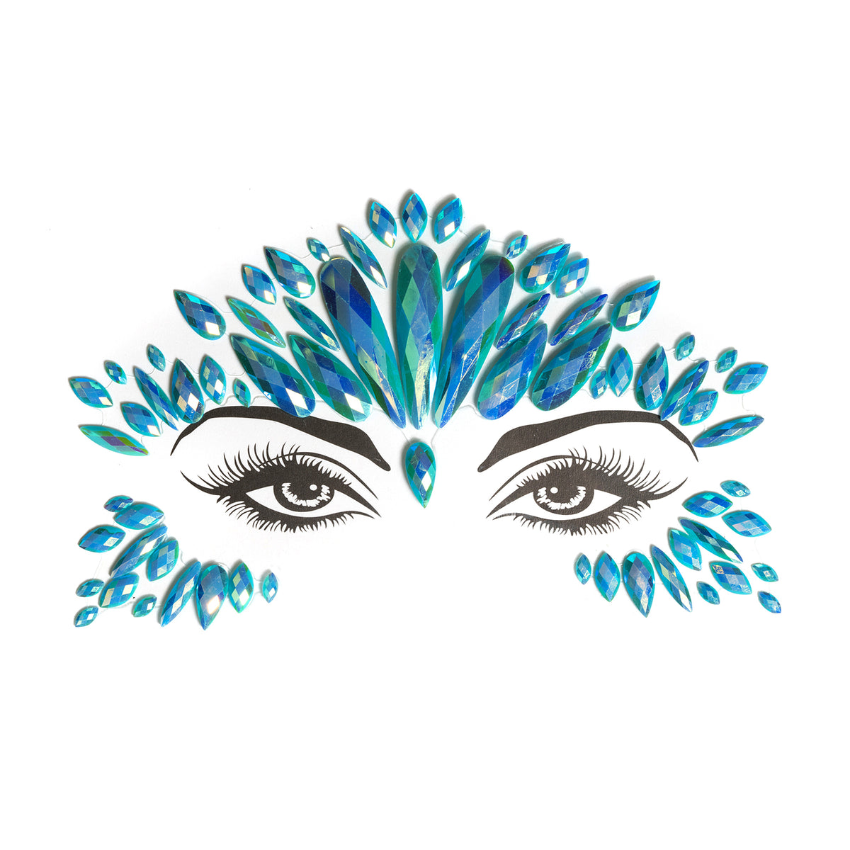 Bijuterie Pentru Fata Cristale Verde/Albastru