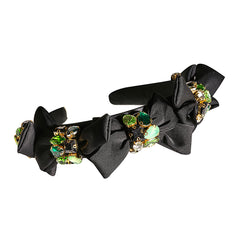 Coronita Fundite Satin Negru Si Pietre