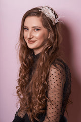 Coronita Ocazie Subtire Pene Si Cristale