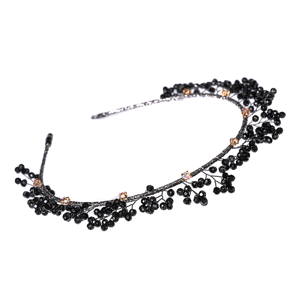 Coronita Ocazie Margelute Si Cristale Negru
