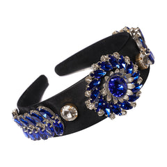 Bentita Ocazie Satin Si Cristale Albastru