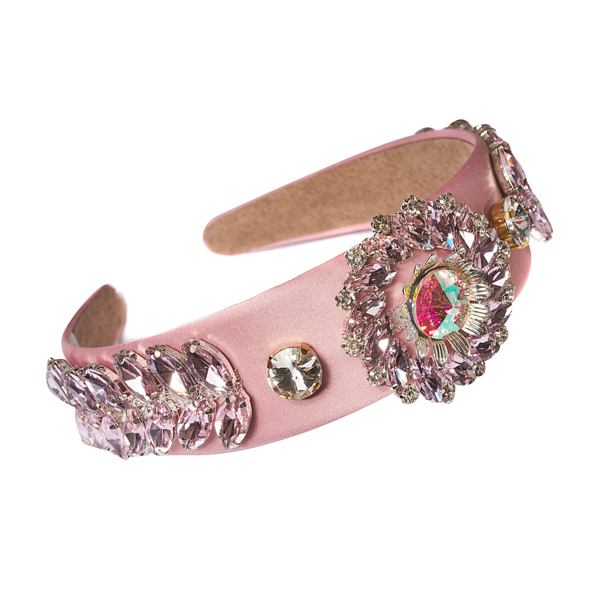 Bentita Ocazie Satin Si Cristale Roz