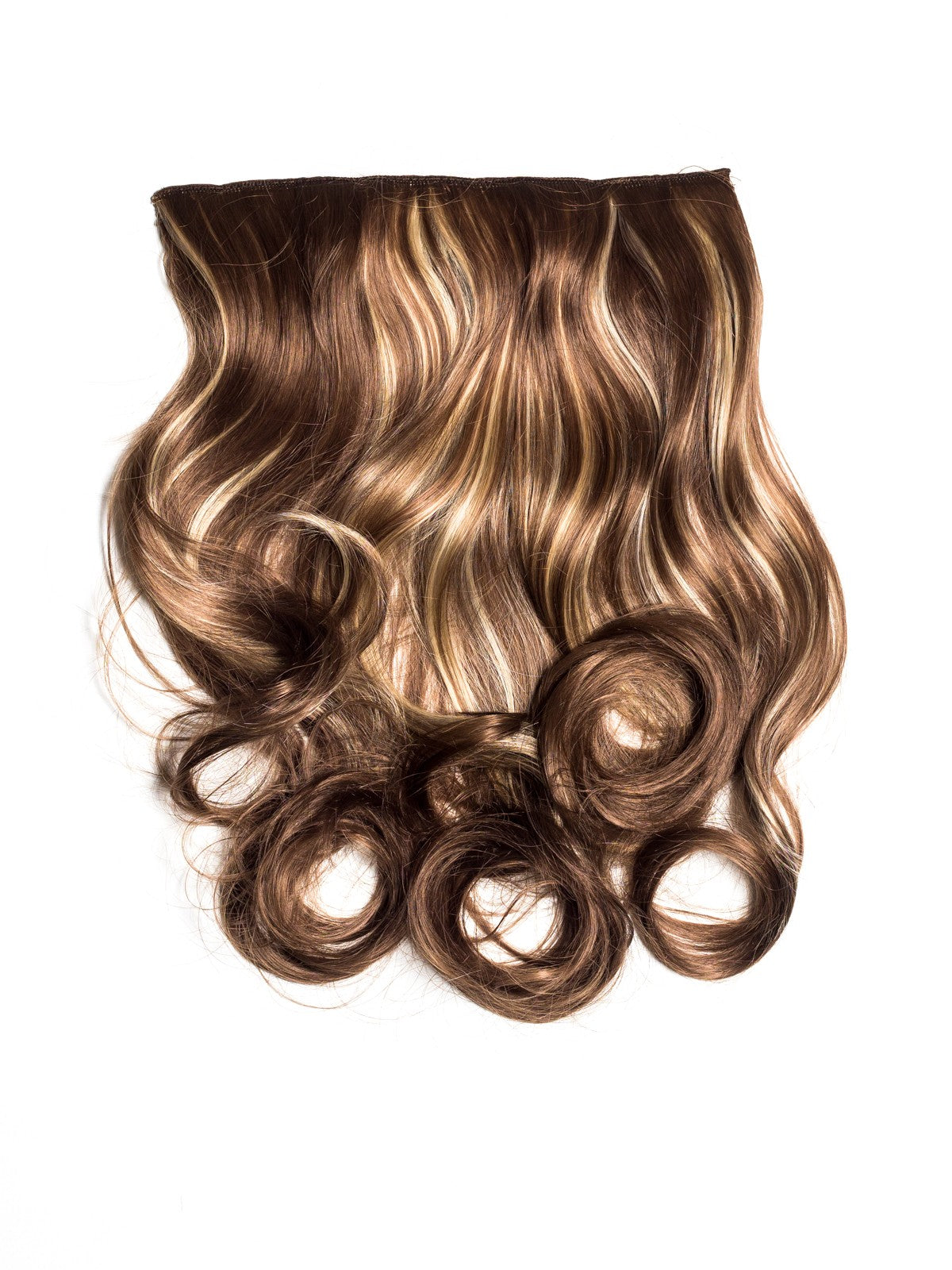 Caramel Cu Suvite Tresa Clip-On Ondulat