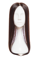 Peruca Partiala Naturala Monofilament Saten Inchis