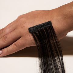 Extensii Invisible Tape-On Par Rusesc Negru Intens