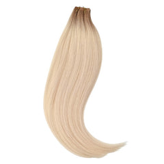 Extensii Invisible Tape-On Par Rusesc Ombre Saten Deschis/Blond Argintiu