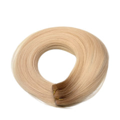 Extensii Invisible Tape-On Par Rusesc Ombre Saten Deschis/Blond Argintiu
