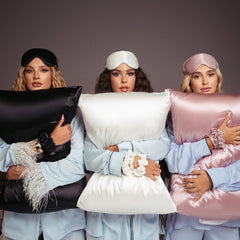 Set 2 Fete de Perna Matase Naturala Mulberry, 22 Momme, 6A, Pink, Cutie Cadou