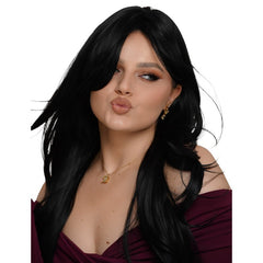 Peruca Laura Negru Intens