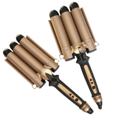 Ondulator Triplu Valuri 28MM LCD GOLD