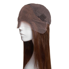 Peruca Naturala Lisa Ciocolatiu