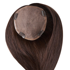 Peruca Partiala Naturala Monofilament 50cm Ciocolatiu