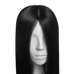 Peruca Partiala Naturala Monofilament 50cm Negru Intens