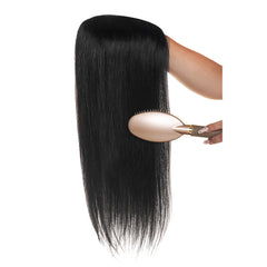 Peruca Partiala Naturala Monofilament 50cm Negru Intens