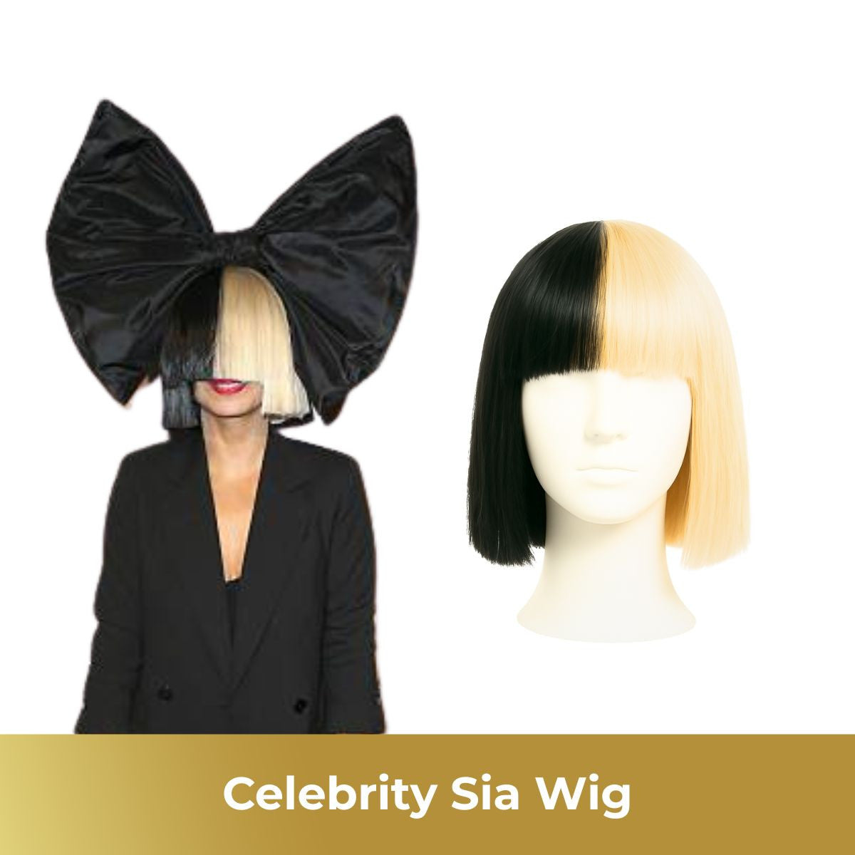 Celebrity Peruca Maribella Blond/Negru