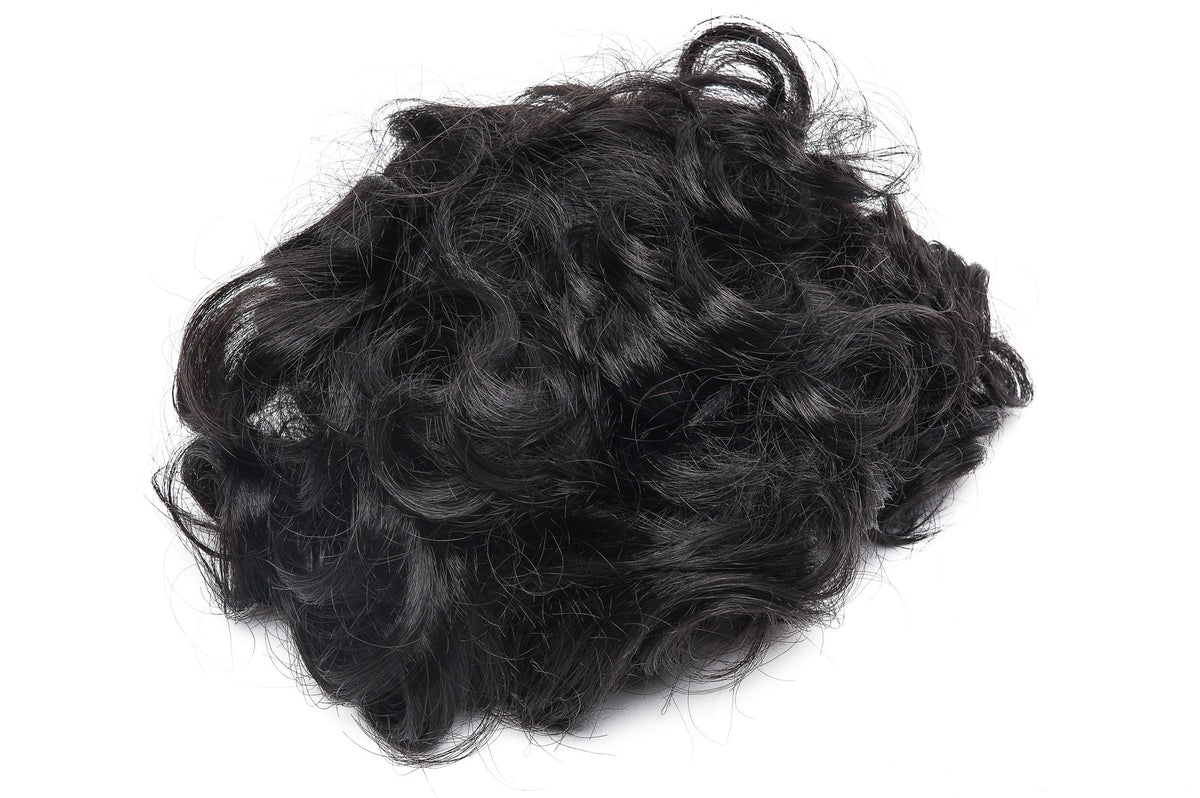 Negru Natural Coc Bucle