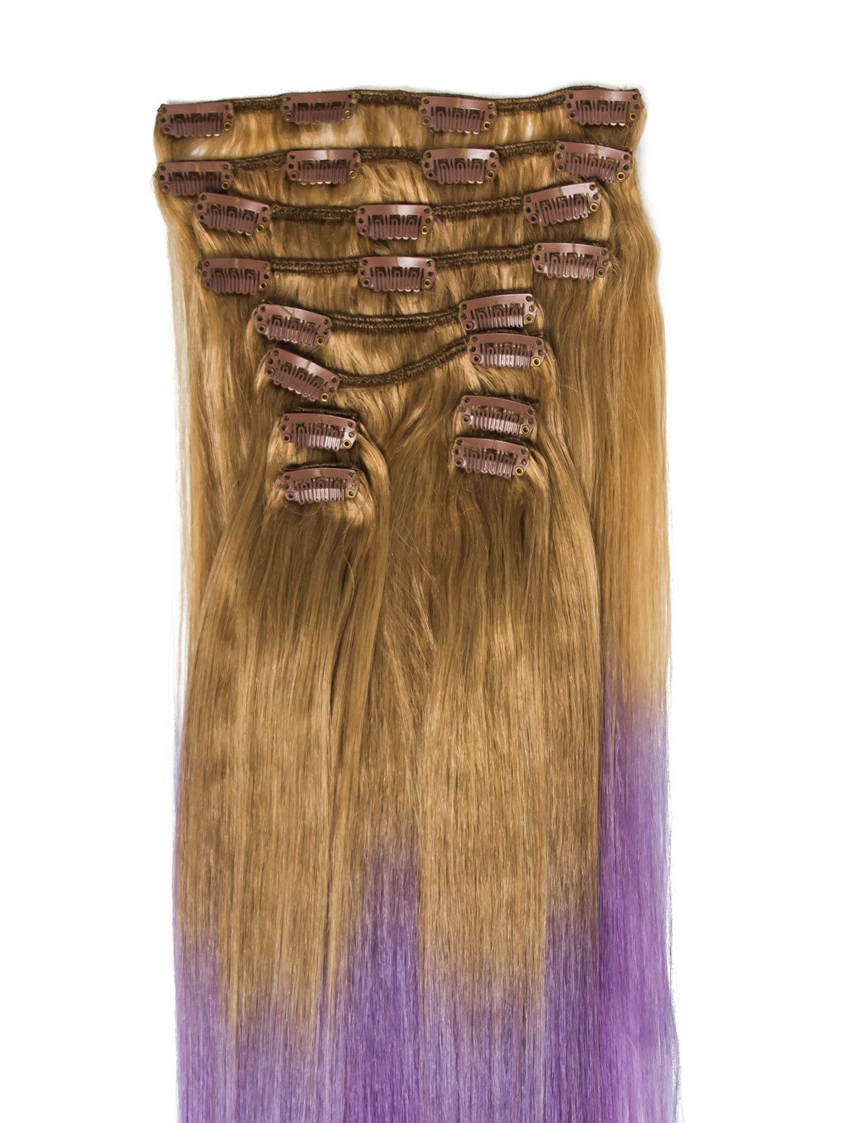 Extensii Blond Aluna/Purple Clip-On Premium