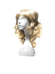 Perucă GRACE blond deschis, bucle volum, breton lateral