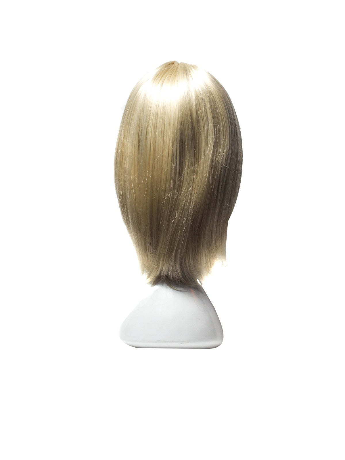 Perucă MELISA blond deschis cu păr lung drept, vedere din spate