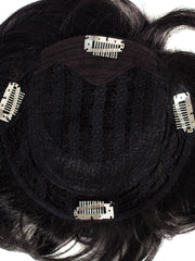 Negru Natural Peruca Partiala Clip-On