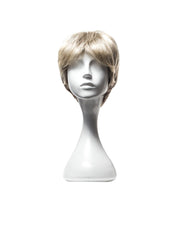 Perucă bob blond-gri cu cărare laterală