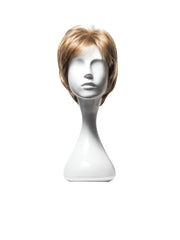 Perucă VANESSA Blond Miere cu breton, blond miere, tunsoare scurtă, față frontală