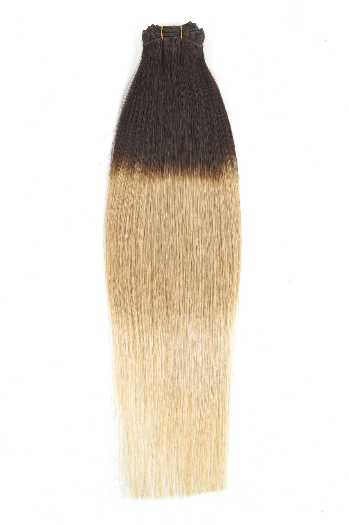 Ombre Saten Inchis/Blond Cenusiu Extnsii Cusute Premium