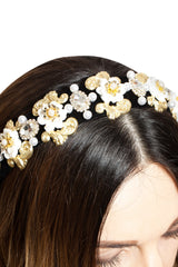 Bentita Aplicatii Flori Albe 2