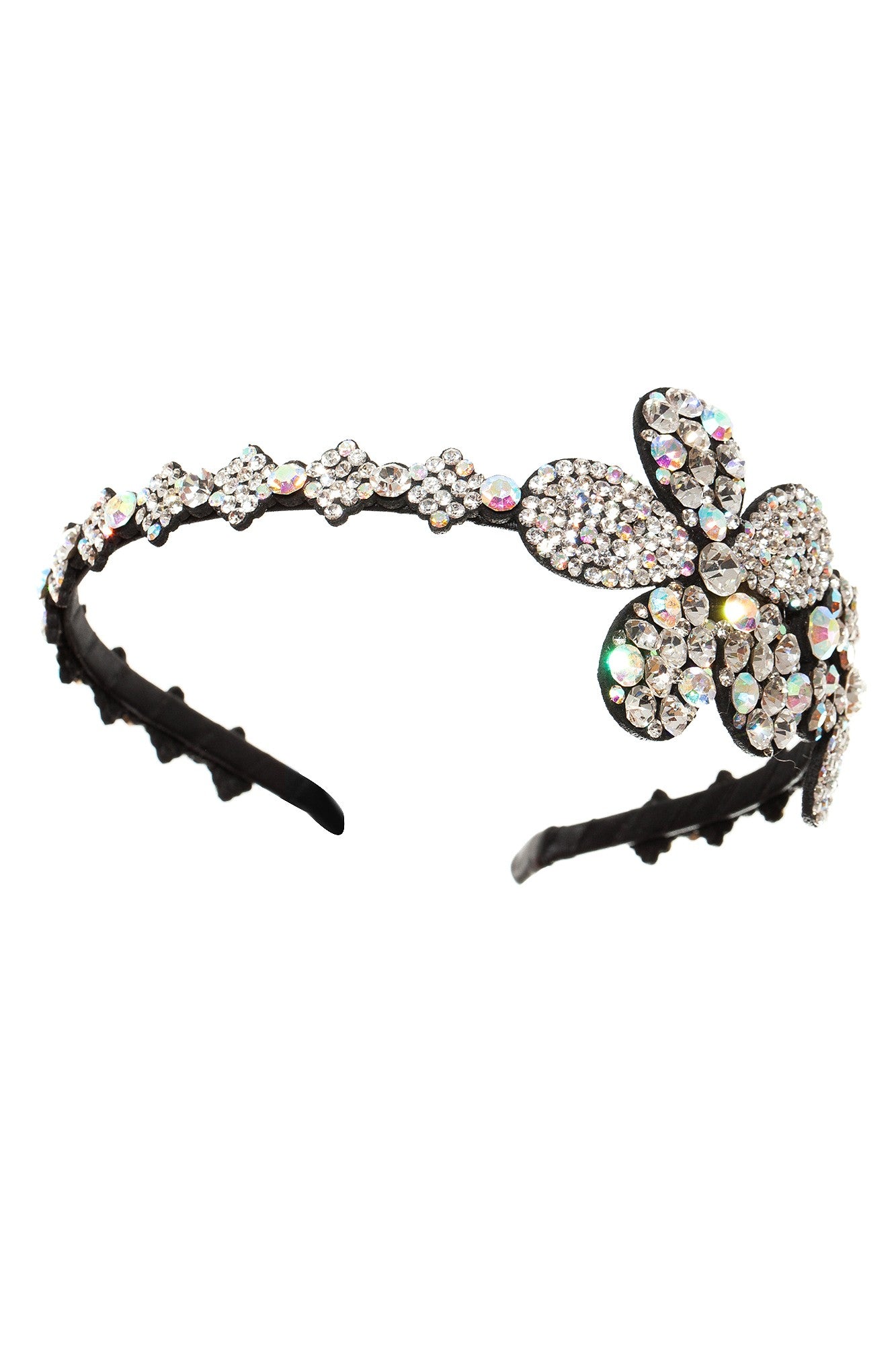 Bentita Ocazie 2 Flori Cristale Alb