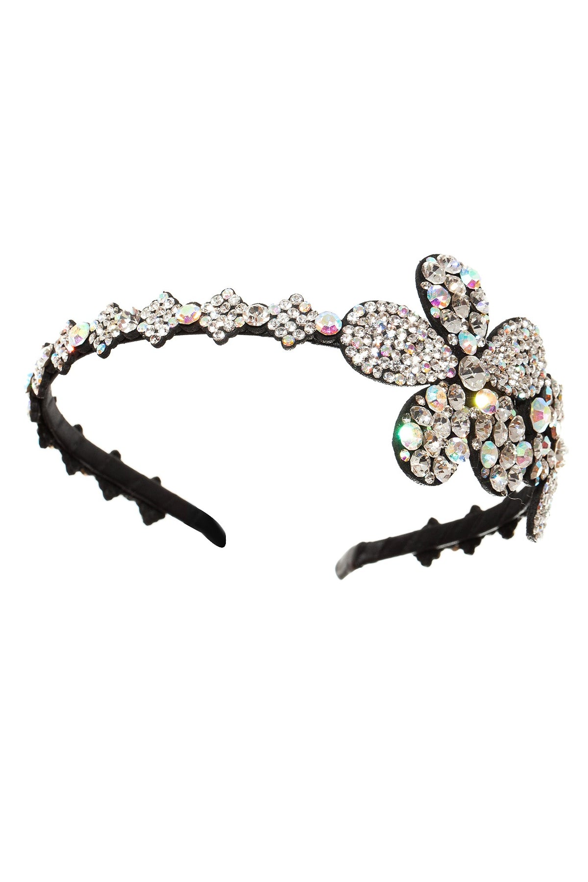 Bentita Ocazie 2 Flori Cristale Alb