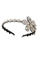 Bentita Ocazie 2 Flori Cristale Alb