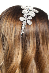 Bentita Ocazie 2 Flori Cristale Alb