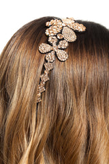 Bentita Ocazie 2 Flori Cristale Auriu