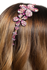 Bentita Ocazie 2 Flori Cristale Roz Siclam